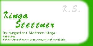 kinga stettner business card